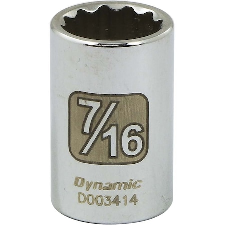 Dynamic 1/4" Drive, 7/16" SAE Socket, 12 Points D003414